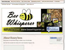 Tablet Screenshot of beewhisperer.us